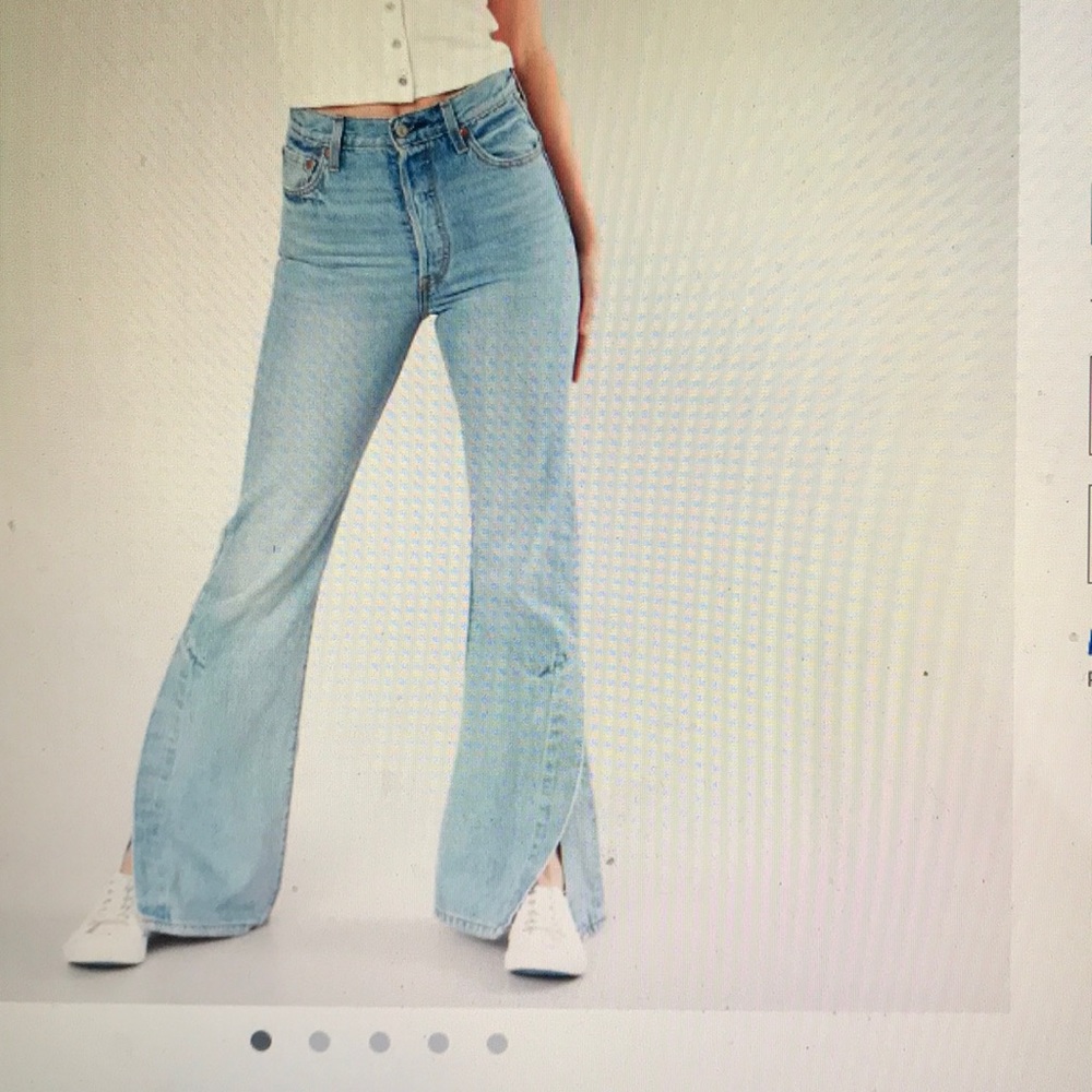 Levi’s rib cage split flare denim jeans women’s